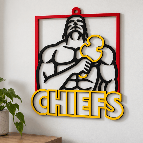 Chiefs Wall Art - JJ Creative Design Studio
